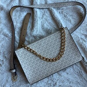 Michael Kors Cream and Gold belted bag